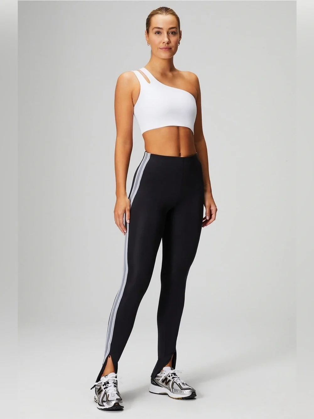 NWT Fabletics Motion365+ Twisted Stripe Pull-On Pants Black Size XL (12–14) - Picture 5 of 14